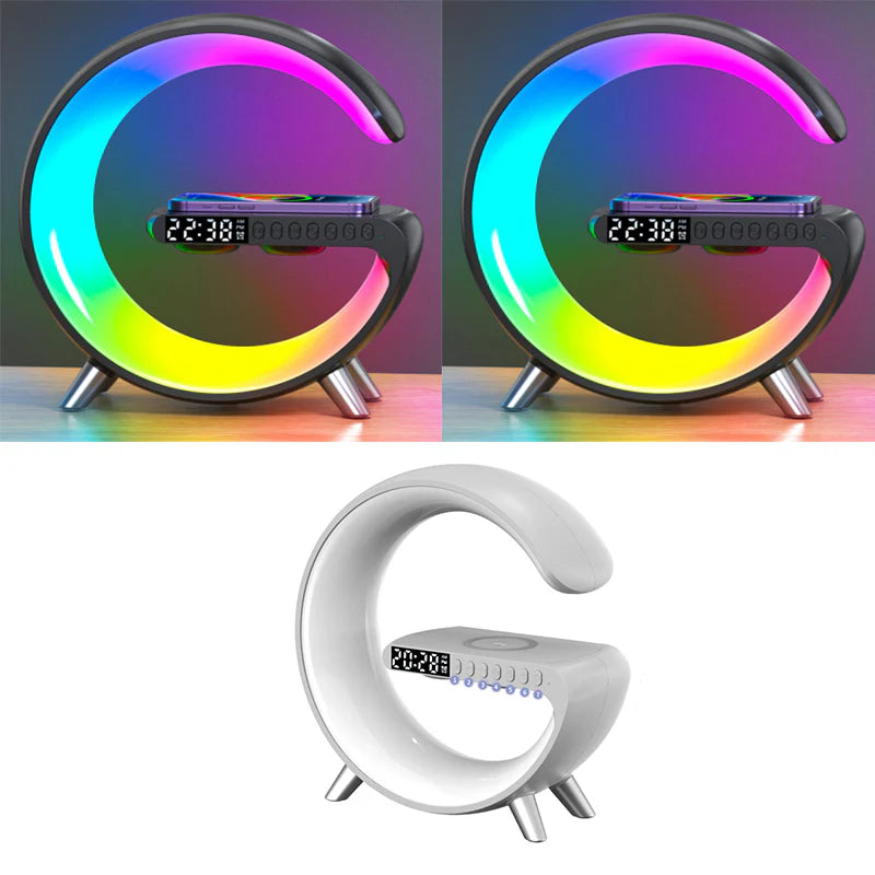 Intelligent G Shaped LED Lamp Bluetooth Speake Wireless Charger